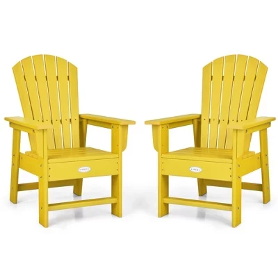 Детские кресла Costway Adirondack, 2 шт., желтые