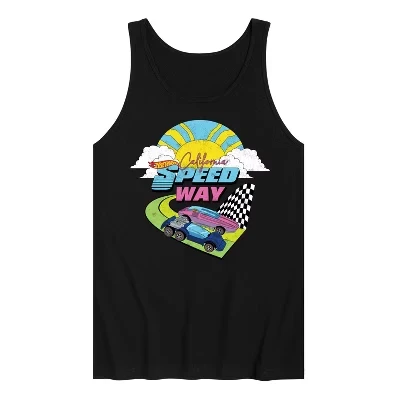 Мужская майка с графическим рисунком California Speedway 70-х годов, черная