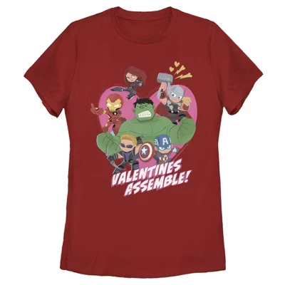 Женская футболка Marvel Avengers Assemble, красная