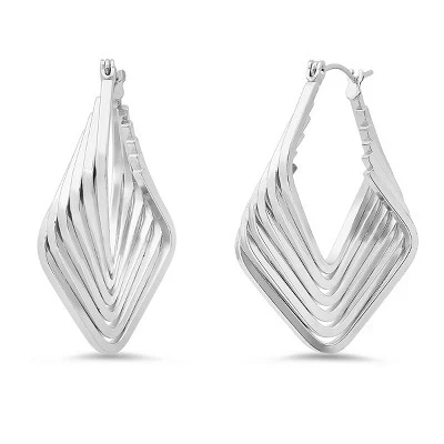 Женские серьги Steeltime, многослойные, серебристые
