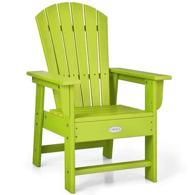 Patio Kids' Adirondack Chair Seat Weather Resistant for Ages 3-8 Yellow\Blue\Green\Grey\Red\Turquoise\White green