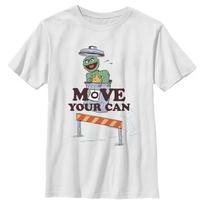 Футболка для мальчиков Sesame Street Oscar, белая