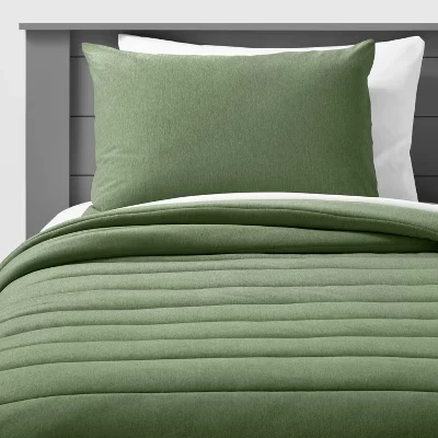 Детский комплект одеяла Pillowfort Channel Jersey, зеленый