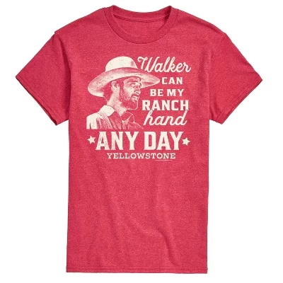 Мужская футболка Walker Ranch Hand с коротким рукавом и графическим рисунком heather red