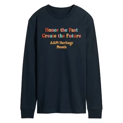 Мужская футболка с длинным рукавом Honor Past Create Future с графическим принтом 