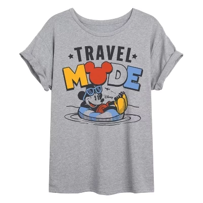 Женская футболка Disney Travel Mode Mickey, серая