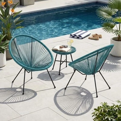 Кресла ModernLuxe Acapulco Anson, 2 шт., бирюзовые