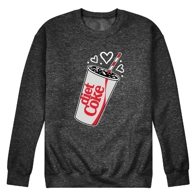 Мужская флисовая толстовка Diet Coke Heart Bubbles с графическим рисунком heather charcoal