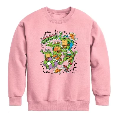Флисовая толстовка с длинным рукавом и графическими наклейками Tmnt Skate Stickers сиреневого цвета