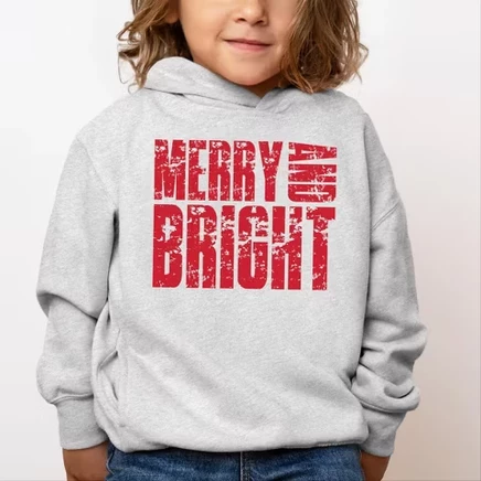 Худи для малышей The Juniper Shop Merry and Bright, серый меланж