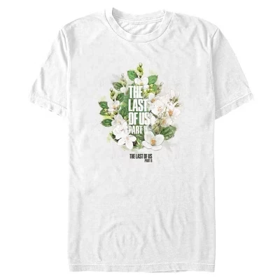 Мужская футболка с логотипом The Last of Us White Flowers белого цвета