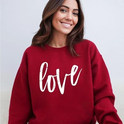Женская толстовка с рисунком Love Cursive cardinal