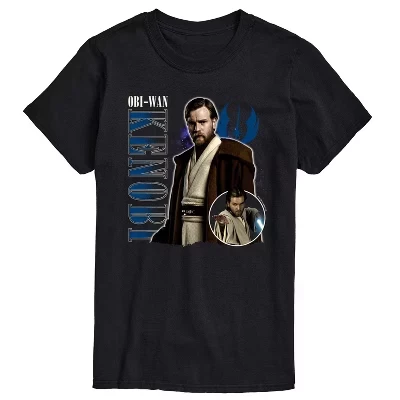 Мужская футболка с коротким рукавом Obiwan Kenobi Collage Collage, черная