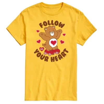 Мужская футболка Care Bears Follow Your Heart, желтая