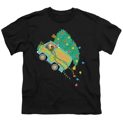 Футболка для мальчиков Scooby Doo Christmas Tree, черная