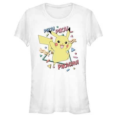 Женская футболка Pokemon Пикачу «Вечеринка 80-х», белая