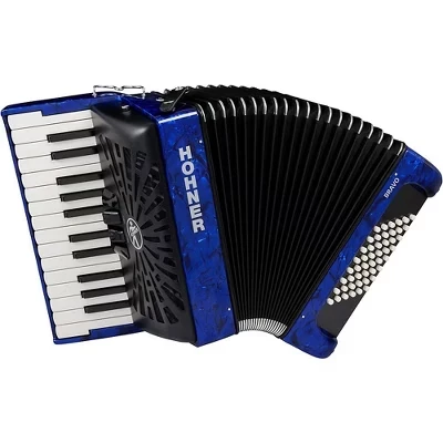 Аккордеон Hohner Bravo II 48 с черными мехами, синий