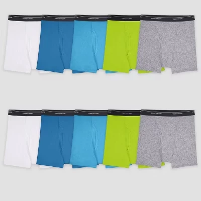 Мальчиковые боксер-брифы Fruit of the Loom, набор 10 шт.