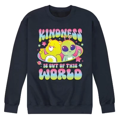 Мужская флисовая толстовка Funshine Kindness Is Out Of This World с графическим рисунком синего цвета.