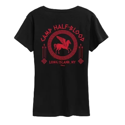 Женская футболка Camp Half Blood с коротким рукавом и рисунком, черная