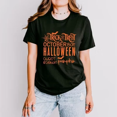 Футболка с короткими рукавами Halloween Sayings черная