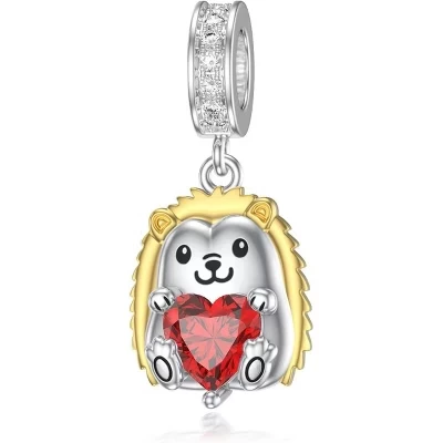 Серебряные бусины-обереги в виде животных: Кошки, собаки, Коалы, стрекозы и лотоса для браслетов и ожерелий 11-ежик
