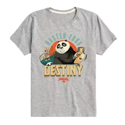 Футболка для мальчиков Kung Fu Panda 4 По, серая