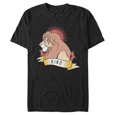 Мужская футболка The Lion King Симба-король, черная