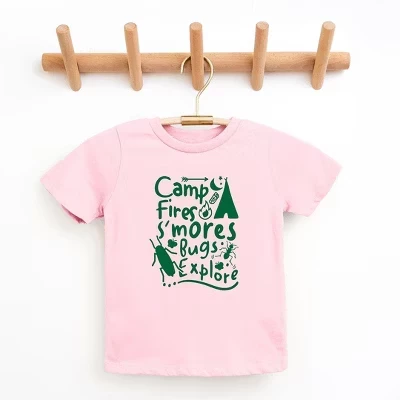 Детская футболка The Juniper Shop, Camp Fire, розовая