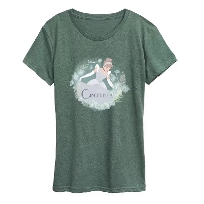 Женская футболка Cinderella Circle с коротким рукавом и рисунком heather juniper
