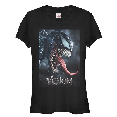 Футболка с портретом языка Venom Film Tongue для юниорок черная