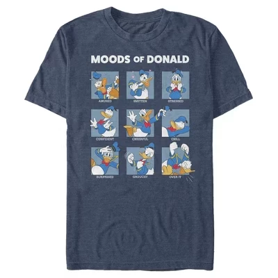 Мужская футболка Mickey & Friends The Moods of Donald Duck с изображением Дональда Дака