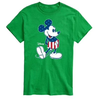 Мужская футболка Disney Americana с принтом, зелёная