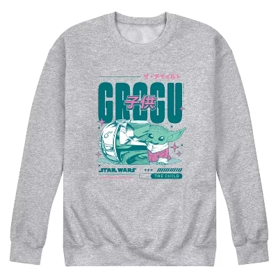 Men's -  - Grogu Manga Graphic Fleece Sweatshirt athletic heather