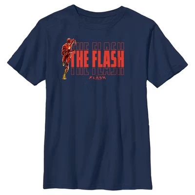 Футболка с логотипом Boy's The Flash Speedster Barry Allen для мальчика темно-синего цвета