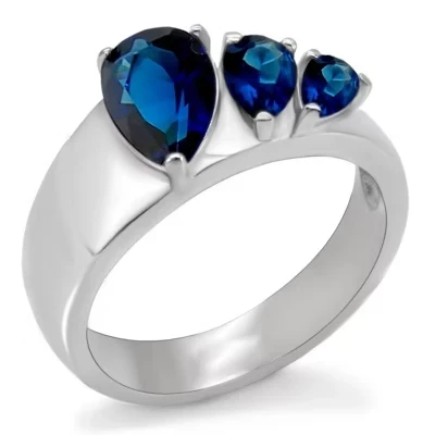 Женское кольцо SlickBlue, голубой камень, 5–10
