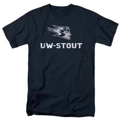 Мужская футболка University of Wisconsin Stout с официальным логотипом Университета Висконсин Стаут
