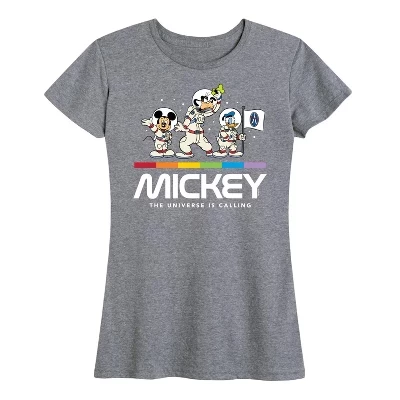 Женская футболка Disney Mickey Universe Calling, серая