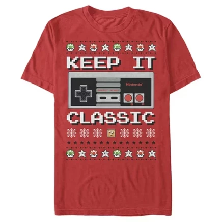 Мужская футболка Ugly Christmas NES Classic Controller красного цвета