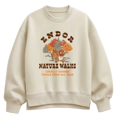 Женская толстовка Endor Nature Walks Oversize Fleece Crew Sweatshirt кремового цвета