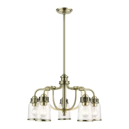 Люстра Livex Lighting Lawrenceville на 5 ламп, латунь