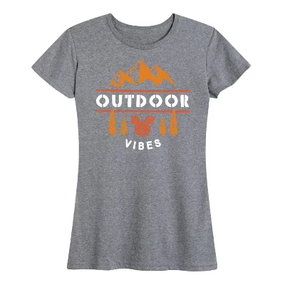 Женская футболка Disney Outdoor Vibes, серый меланж