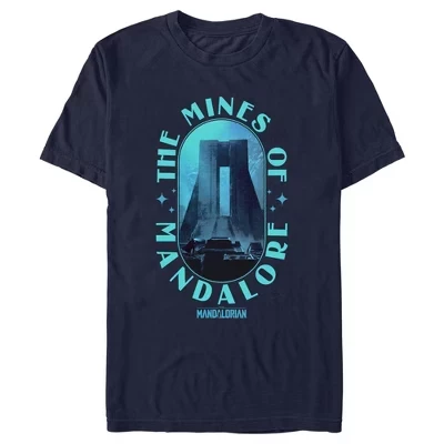 Мужская футболка The Mandalorian The Mines of Mandalore, синяя
