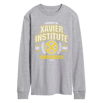 Men's -  - X-Men Property Of Xavier Institute Long Sleeve Graphic T-Shirt athletic heather