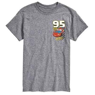 Мужская футболка с коротким рукавом Lightning McQueen Race и графическим рисунком athletic heather