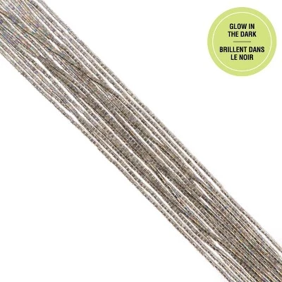 Цилиндрический бисер Cylin Bead 11/0 Стеклянные цилиндрические бусины из тиснения, светящиеся в темноте, с покрытием AB, 23 г, Моток серого цвета