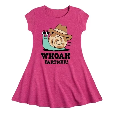 Платье с графическим принтом Whoah Partner Snail Fit & Flair с коротким рукавом heather цвета фуксии