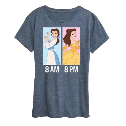 Женская футболка Belle Day And Night Wear с коротким рукавом и рисунком heather blue