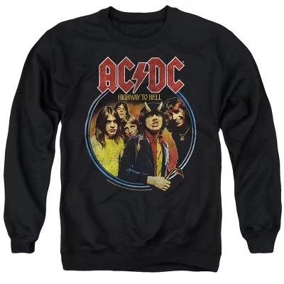 Мужская толстовка с круглым вырезом и эмблемой Highway To Hell, черная