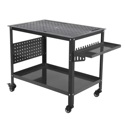 Верстак CuisinSmart 36″×24″ мобильный с колесами, черный